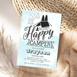 ハッピーキャンパー誕生日招待状 招待状