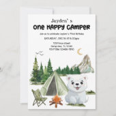 🎉ハッピーキャンパー誕生日 – アドベンチャー待ち！ 招待状 (正面)