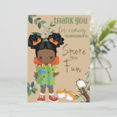 ハッピーキャンパー違う誕生日サンキューカード 招待状 (スタンド正面)