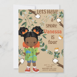 ハッピーキャンパー違う誕生日招待状カード