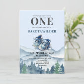 ハッピーキャンパー1stバースデーキャンプサイトパーティー 招待状 (スタンド正面)