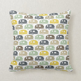 ハッピーキャンパー |キャンパーモダンデコールレトロブルース クッション