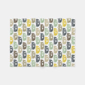 ハッピーキャンパー |キャンパーモダンブランケットレトロブルース フリースブランケット (正面(横))