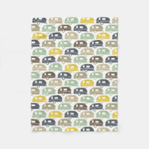 ハッピーキャンパー |キャンパーモダンブランケットレトロブルース