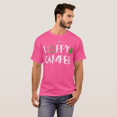 ハッピーキャンパー – キャンピ男性へングの女性と子供 Tシャツ (正面フル)