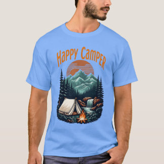 ハッピーキャンパー キャンプ好き Tシャツ