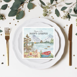 ハッピーキャンパー |キャンプ誕生日パーティー スタンダードカクテルナプキン