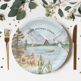 ハッピーキャンパー |キャンプ誕生日パーティー ペーパープレート