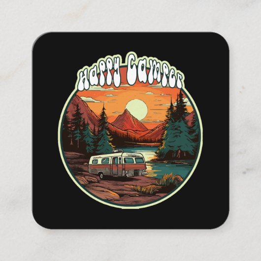 ハッピーキャンパー スクエア名刺 (正面)