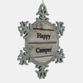 ハッピーキャンパー スノーフレークピューターオーナメント (左)