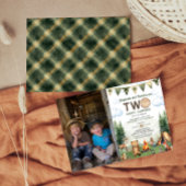 ハッピーキャンパー デュアルジョイント ダブル バースデー フォト 招待状