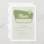 ハッピーキャンパー　ナショナルパーク　お誕生日おめでとう 招待状 (正面/裏面)