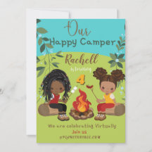 ハッピーキャンパー バーチャル誕生日招待カード