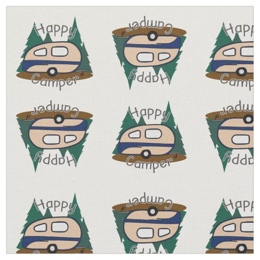 ハッピーキャンパー ファブリック (クローズアップ)