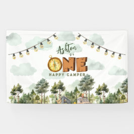 ハッピーキャンパー ファーストバースデー 横断幕