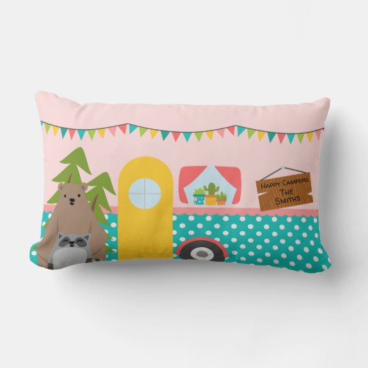 ハッピーキャンパー ランバークッション (正面)