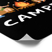 ハッピーキャンパー – 喜ばしいアウトドアアート ポスター (角)