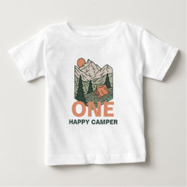ハッピーキャンパー 誕生日おめでとう  ベビーTシャツ
