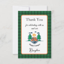 ハッピーキャンパー 誕生日お礼カード 子供の誕生日 サンキューカード