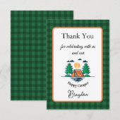 ハッピーキャンパー 誕生日カード 子供のお誕生日 サンキューカード (正面/裏面)