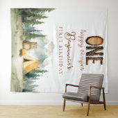 ハッピーキャンパー 1歳誕生日写真用背景 タペストリー (インサイチュ(横))