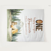 ハッピーキャンパー 1歳誕生日写真用背景 タペストリー (正面(横))