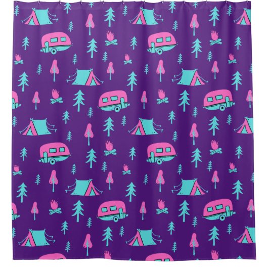 ハッピーキャンパーRVとキャンプ シャワーカーテン (正面)