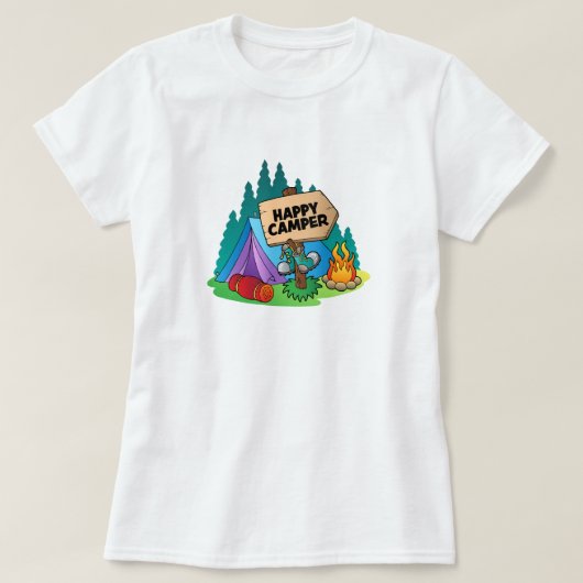 ハッピーキャンパーTシャツ Tシャツ (デザイン正面)