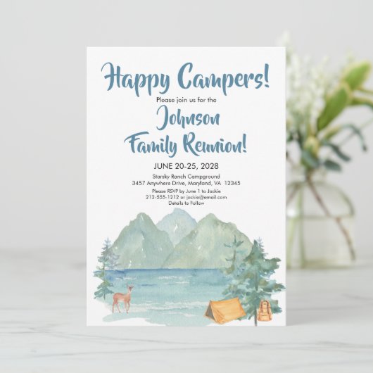 ハッピーキャンパ素朴ーマウンテンズファミリー懇親会 招待状 (スタンド正面)