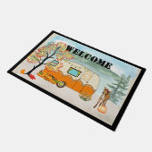 ハッピーキャンピングオータムドアマット ドアマット (アングル)