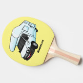 ハッピーキャンピングカの漫画イラスト 卓球ラケット (横)