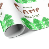 ハッピーキャンピングキャンパー1バースデーキッズ木 ラッピングペーパー (ロールコーナー)