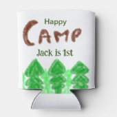 ハッピーキャンピングキャンパー1バースデーキッズ木 缶クーラー (裏面)
