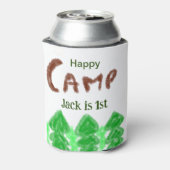 ハッピーキャンピングキャンパー1バースデーキッズ木 缶クーラー (缶裏面)