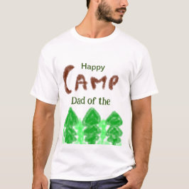 ハッピーキャンピングキャンパー1歳の誕生日キッズツリー木 Tシャツ