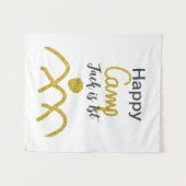 ハッピーキャンピングキャンパー1誕生日キッズ黄金の太陽 タペストリー (正面(横))