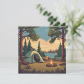 ハッピーキャンピングテントアンドキャンプファイヤー シーズンカード (スタンド正面)