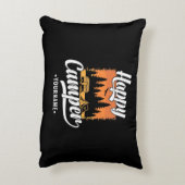 ハッピーキャンピングハイキングトラベルキャラバンライフ アクセントクッション (裏面(縦))