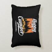 ハッピーキャンピングハイキングトラベルキャラバンライフ アクセントクッション (正面(垂直))