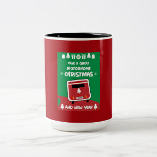 ハッピーキャンピングモートホムクリスマス ツートーンマグカップ