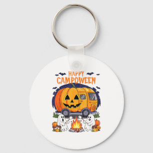 ハッピーキャンプウィン ハロウィーン キャンプ 幽霊とキャンパー キーホルダー