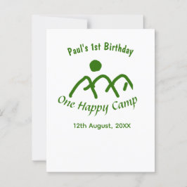ハッピーキャンプ 緑の山の太陽 1歳の誕生日 ポストカード