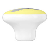 ハッピーキュートなハープシール漫画イラストレーション セラミックノブ (側面)