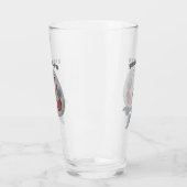 ハッピーキュートなハープシール漫画イラストレーション タンブラーグラス (左)