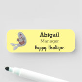 ハッピーキュートなハープシール漫画イラストレーション 名札 (インサイチュ)