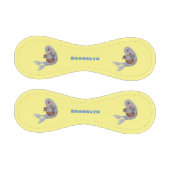 ハッピーキュートなハープシール漫画イラストレーション 野球ボール (パネル)