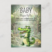 ハッピーキュートなワイルドワニのジャングルの木々美しい エンクロージャーカード (正面)