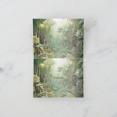 ハッピーキュートなワイルドワニのジャングルの木々美しい サンキューカード (内部)