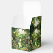 ハッピーキュートなワイルドワニのジャングルの木々美しい フェイバーボックス (オープン)