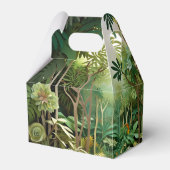 ハッピーキュートなワイルドワニのジャングルの木々美しい フェイバーボックス (正面サイド)